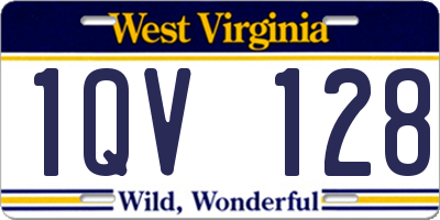 WV license plate 1QV128