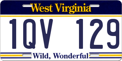 WV license plate 1QV129