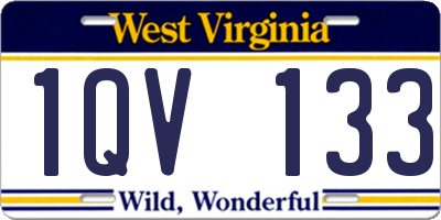 WV license plate 1QV133