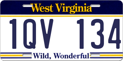 WV license plate 1QV134