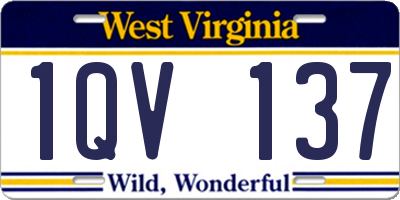 WV license plate 1QV137