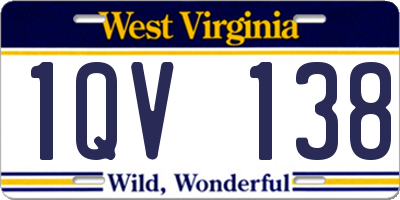 WV license plate 1QV138
