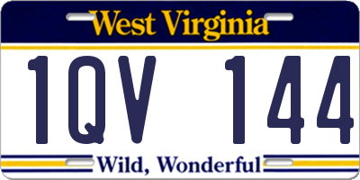 WV license plate 1QV144