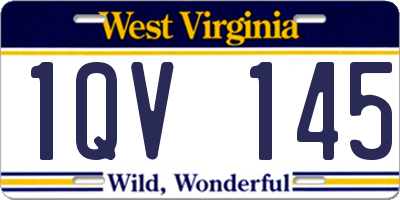 WV license plate 1QV145