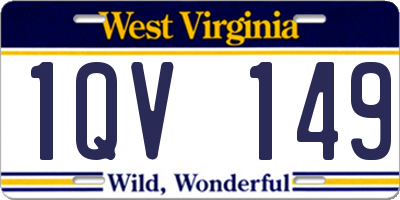 WV license plate 1QV149