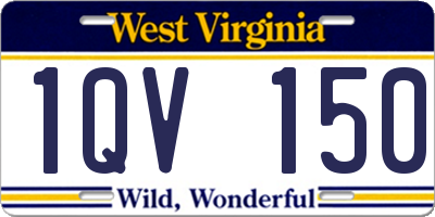 WV license plate 1QV150