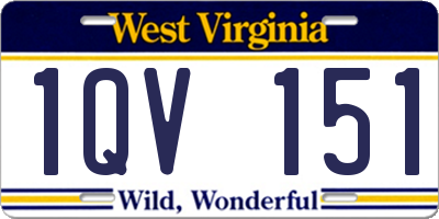 WV license plate 1QV151