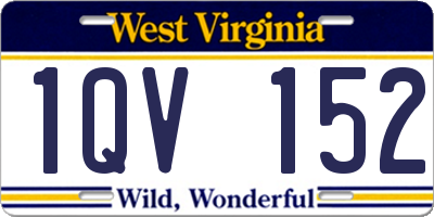 WV license plate 1QV152