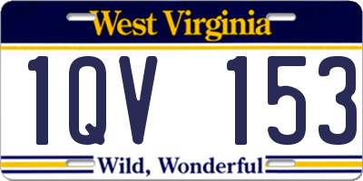 WV license plate 1QV153