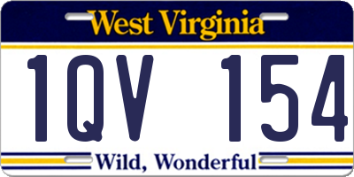 WV license plate 1QV154