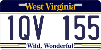 WV license plate 1QV155