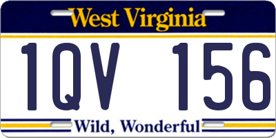 WV license plate 1QV156