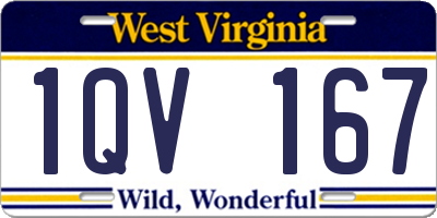 WV license plate 1QV167