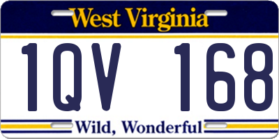 WV license plate 1QV168