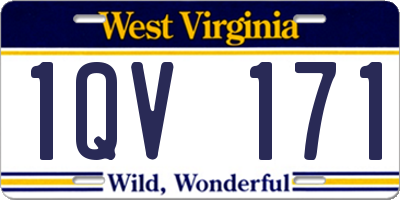 WV license plate 1QV171