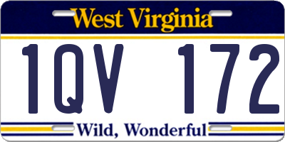 WV license plate 1QV172