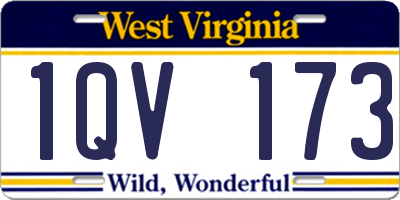 WV license plate 1QV173