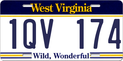 WV license plate 1QV174