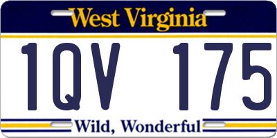 WV license plate 1QV175