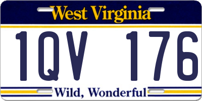 WV license plate 1QV176