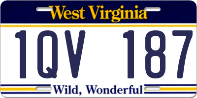 WV license plate 1QV187