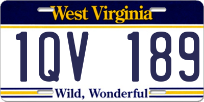 WV license plate 1QV189