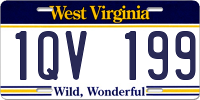 WV license plate 1QV199