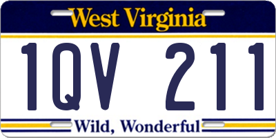WV license plate 1QV211