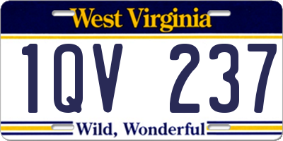 WV license plate 1QV237