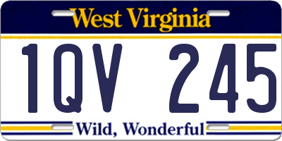WV license plate 1QV245