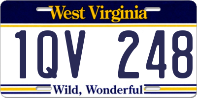 WV license plate 1QV248
