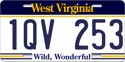 WV license plate 1QV253