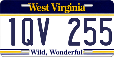 WV license plate 1QV255