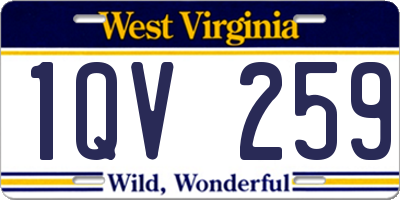 WV license plate 1QV259