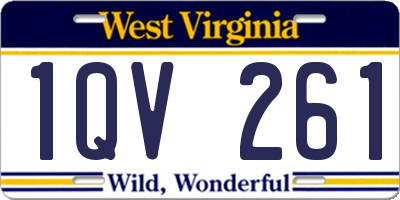 WV license plate 1QV261