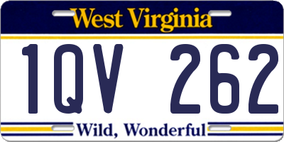 WV license plate 1QV262