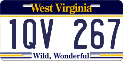 WV license plate 1QV267