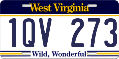 WV license plate 1QV273