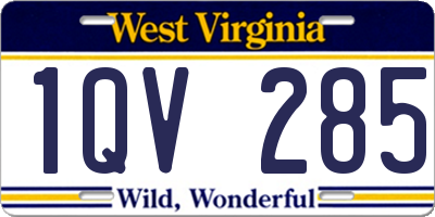 WV license plate 1QV285