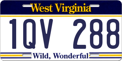 WV license plate 1QV288