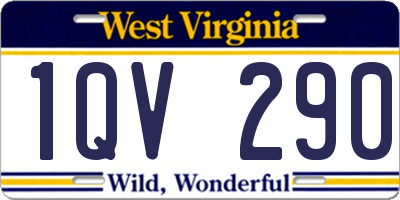 WV license plate 1QV290