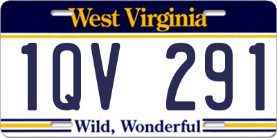 WV license plate 1QV291