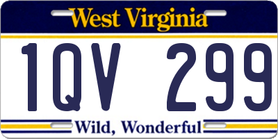 WV license plate 1QV299