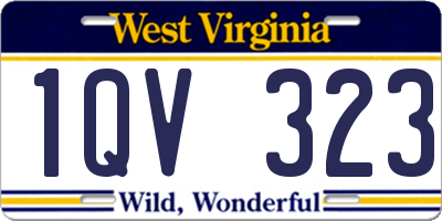 WV license plate 1QV323