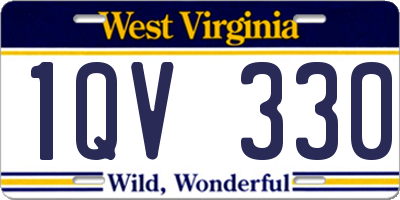 WV license plate 1QV330
