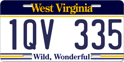 WV license plate 1QV335