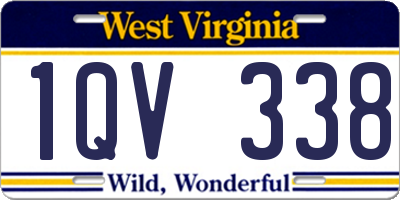 WV license plate 1QV338