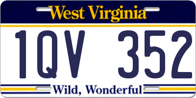 WV license plate 1QV352