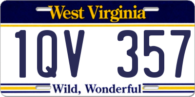 WV license plate 1QV357