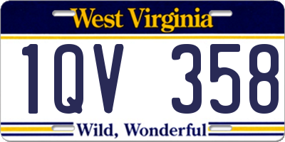 WV license plate 1QV358